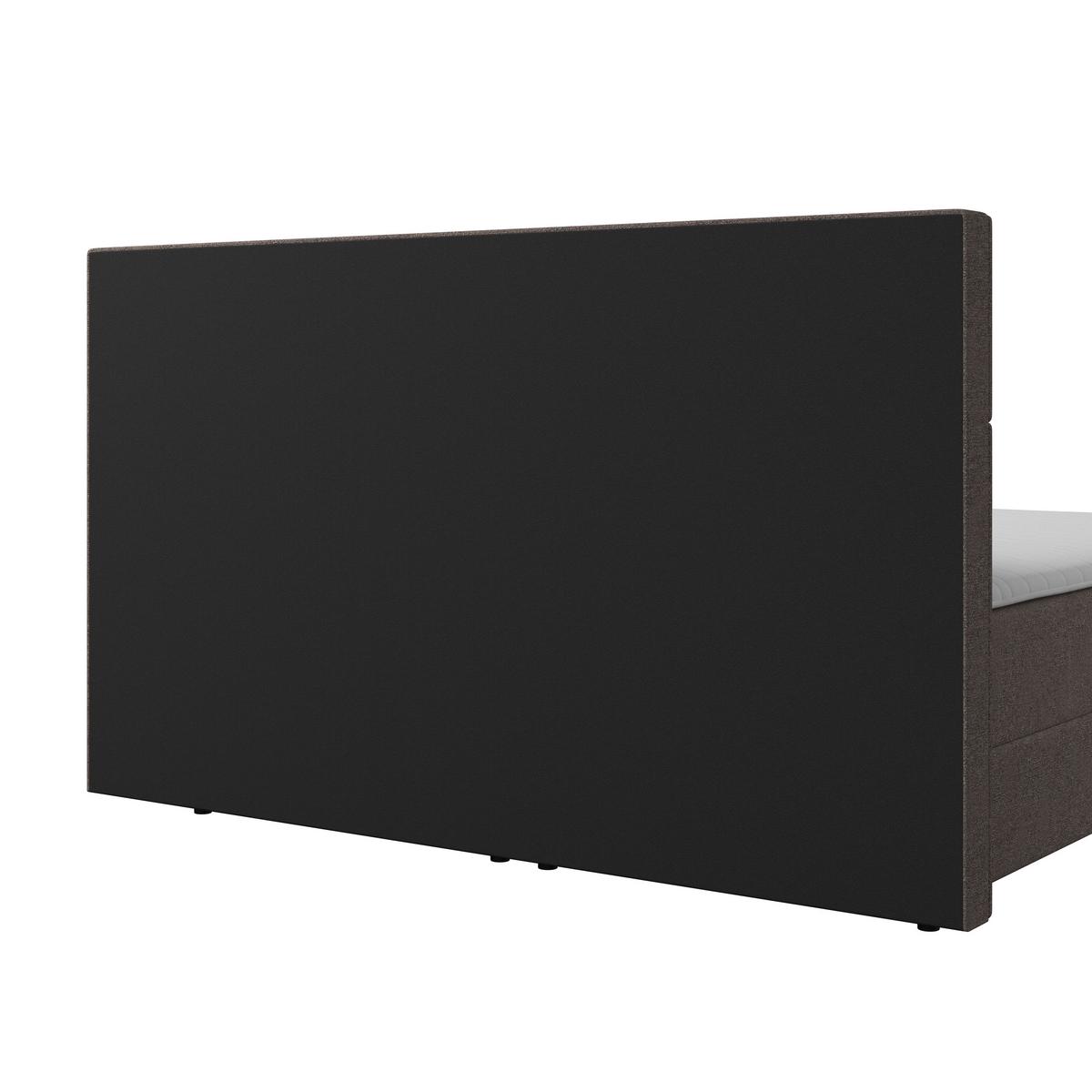 Americká posteľ LILY 180x200 cm, s topperom, mokka - čierna/mokka, Modern, drevo/textil (180/200cm) - Bessagi Home