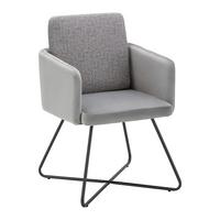 Židle MALIA šedá - šedá/černá, Moderní, kov/textil (57/72,5/61cm) - Bessagi Home