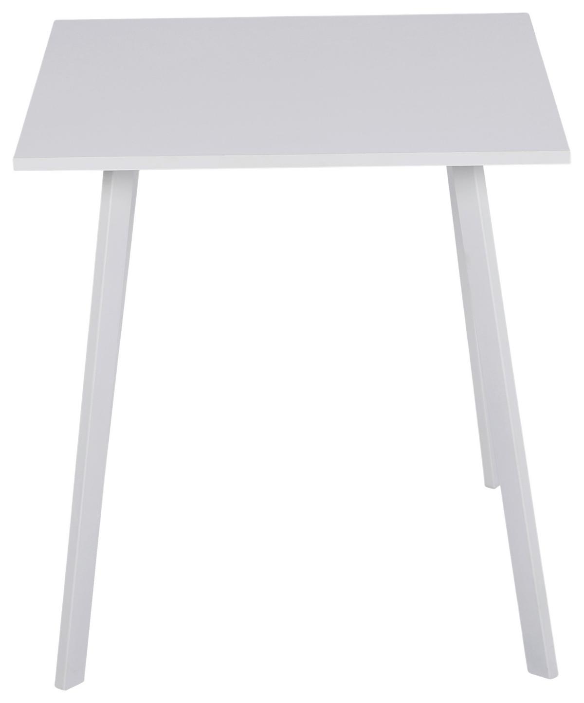 JEDÁLENSKÝ STÔL EMIL -BASED- - biela, Design, kov/kompozitné drevo (70/75/70cm) - Based