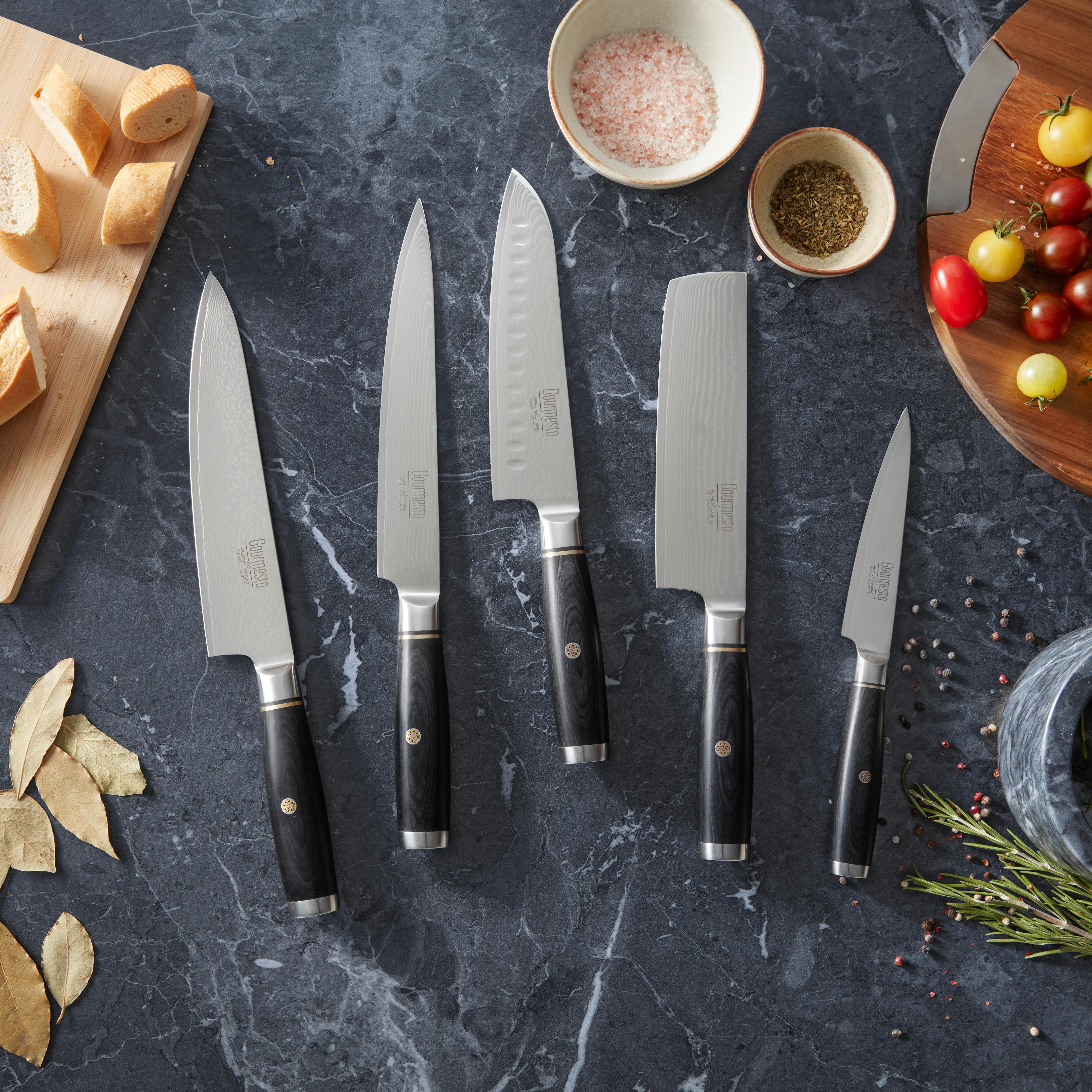 Nůž Santoku Profi Line, čepel: 17,8cm - barvy stříbra, Moderní, kov (29cm) - Gourmesto