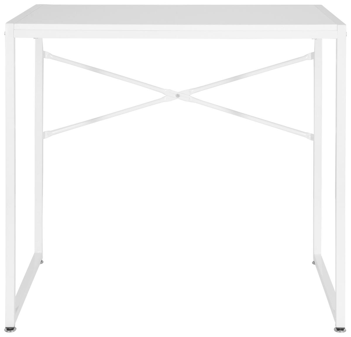Schreibtisch Easy Up H I Weiß - Weiß, MODERN, Holzwerkstoff/Metall (78/46/76cm) - MID.YOU