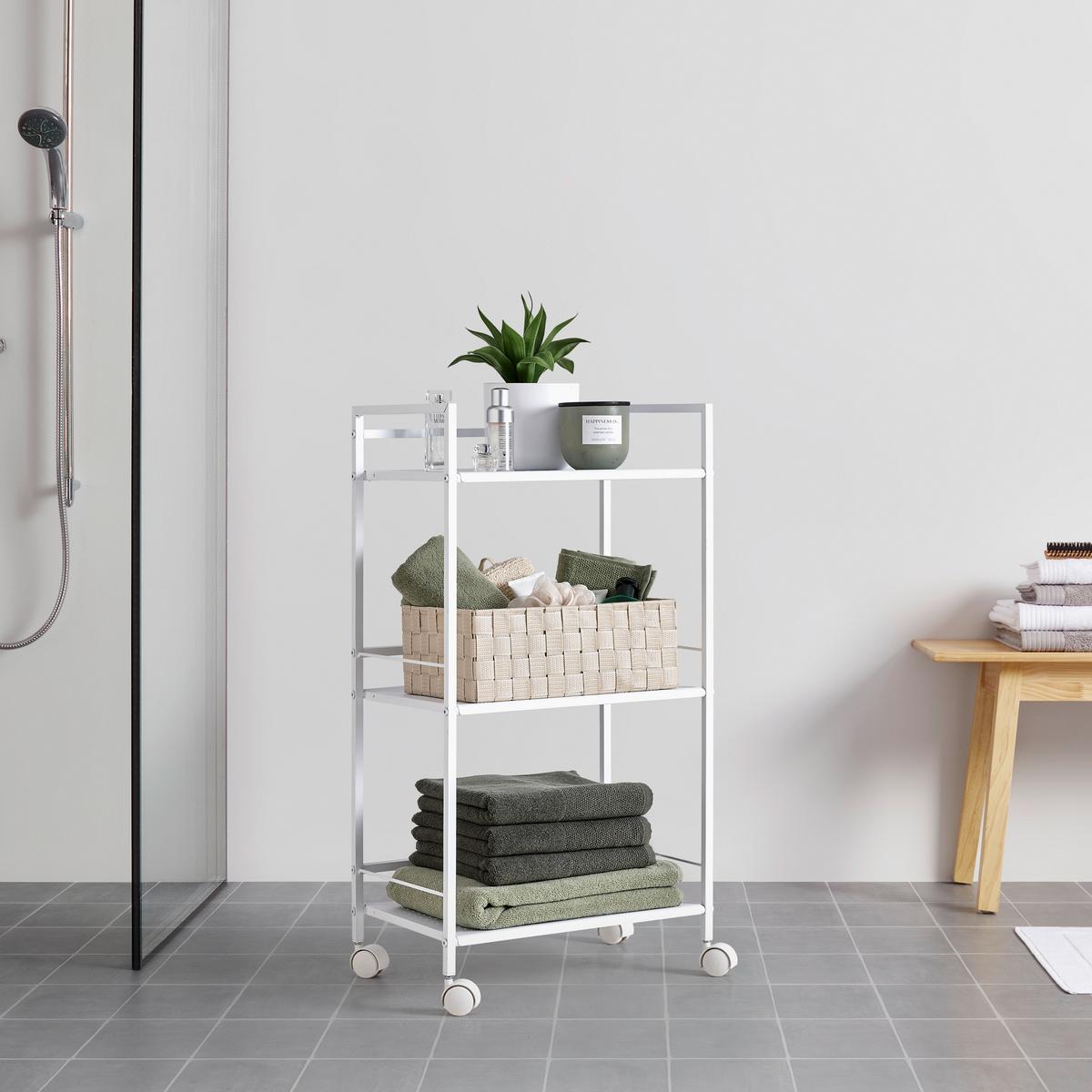 UNIVERZÁLNY VOZÍK LUAN II -BASED/SB- - biela, Modern, kov/plast (42,5/81/29cm) - Based