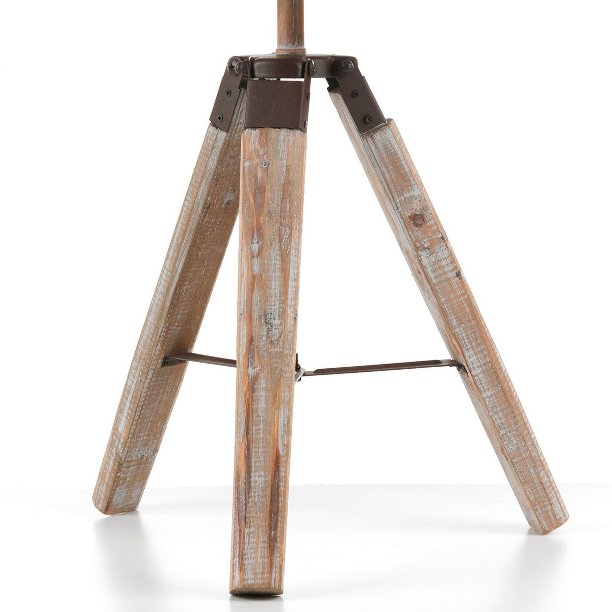 Tischleuchte Zazu Cognac L: 36 cm - Cognac, Basics, Holz/Kunststoff (36/36/64cm)