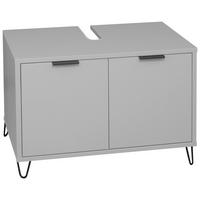 Waschbeckenunterschrank Bonnie Grau, B: 71 Cm - Schwarz/Grau, MODERN, Holzwerkstoff (71/58/45cm) - Livetastic