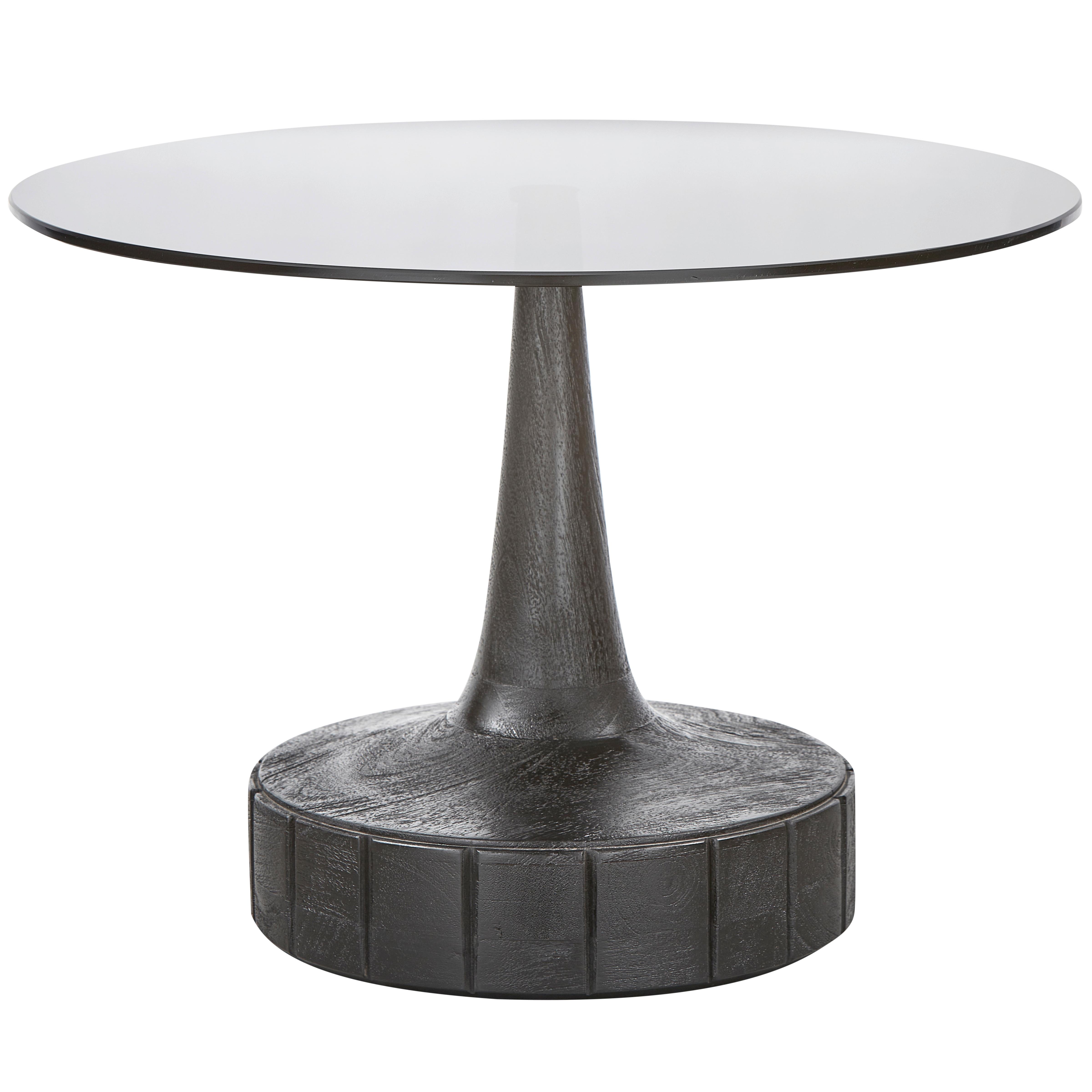 Beistelltisch Soya Schwarz L: 60 cm - Schwarz, Design, Glas/Holz (60/60/43cm) - Livetastic