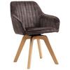 Armlehnstuhl Hanna Dunkelbraun,sitzfl. 180° Drehb - Dunkelbraun/Buchefarben, KONVENTIONELL, Holz/Textil (63/83/63cm) - MID.YOU