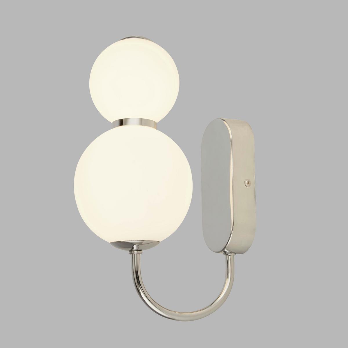 LED-Wandleuchte 51022-2cc - Chromfarben/Weiß, Basics, Glas/Metall (12/28cm)