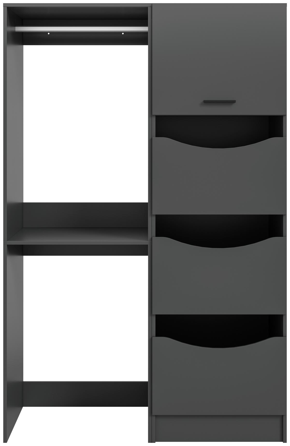 Hauswirtschaftsraum Free Anthrazit B: 126cm - Anthrazit, Basics, Holzwerkstoff (126/195/68cm) - MID.YOU