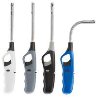 Feuerzeug nachfüllbar Alex mit Biegsamen Hals - Schwarz/Weiß, KONVENTIONELL, Kunststoff (4,3/26,8cm) - Homezone