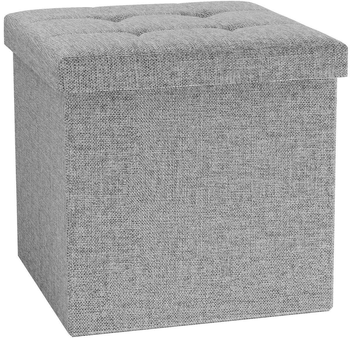 Sitzbox Boxas Hellgrau B: 38 Cm - Hellgrau, Basics, Holzwerkstoff/Kunststoff (38/38/38cm) - MID.YOU