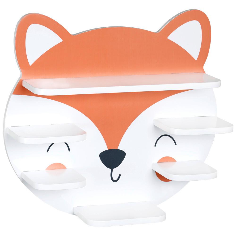Wandregal Orange, Weiß B: 45 Cm - Orange/Weiß, Basics, Holzwerkstoff (45/42/12cm) - Kesper