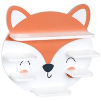 Wandregal Orange, Weiß B: 45 Cm - Orange/Weiß, Basics, Holzwerkstoff (45/42/12cm) - Kesper