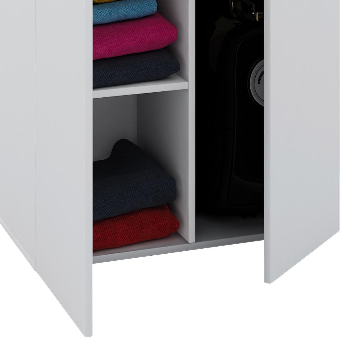 Mehrzweckschrank Vandool Weiß Bxh: 70x178 Cm - Weiß, Basics, Holzwerkstoff (70/178/40cm) - MID.YOU