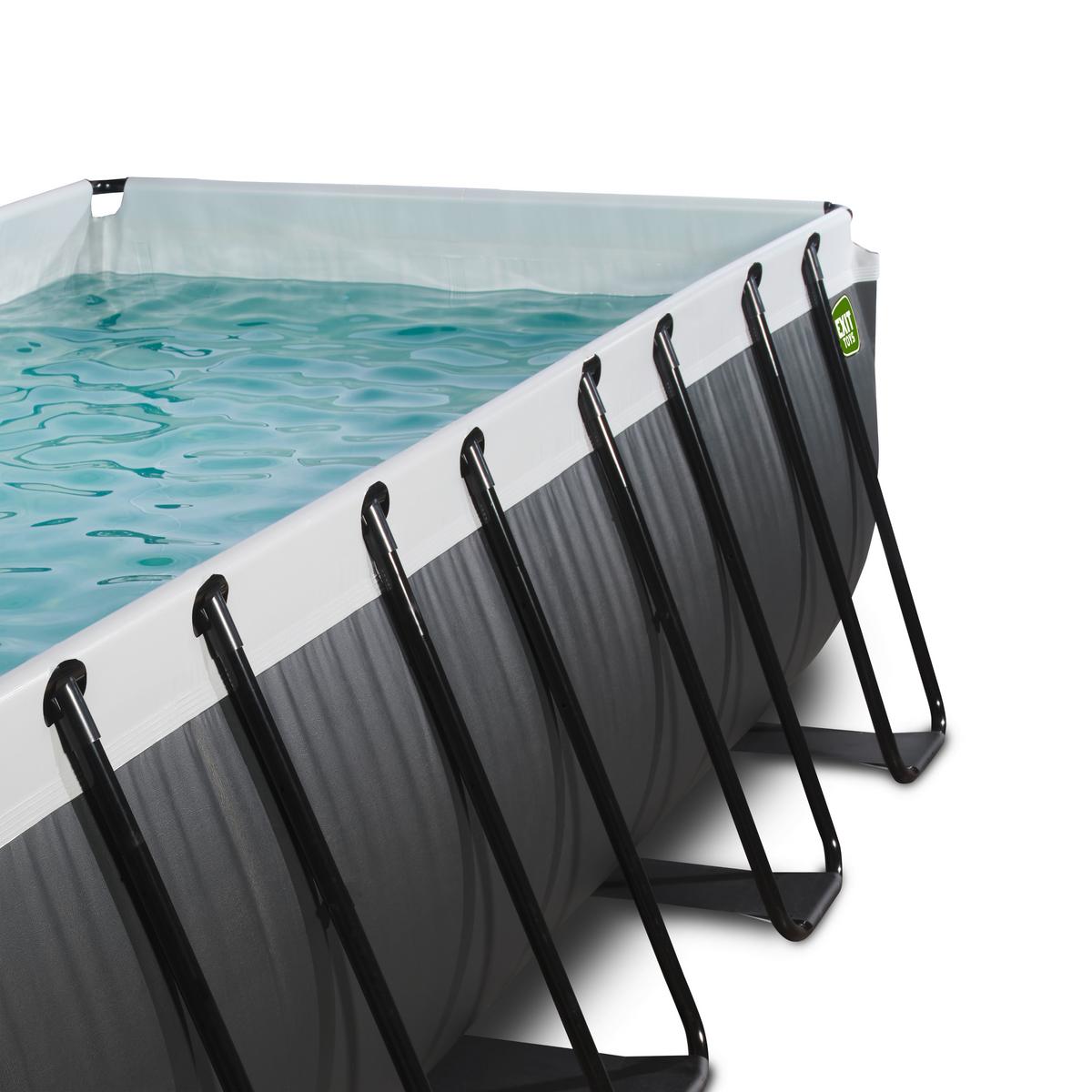 Pool-set Exit Black Leather Pool - Schwarz, KONVENTIONELL, Kunststoff (400/200/100cm) - EXIT Toys