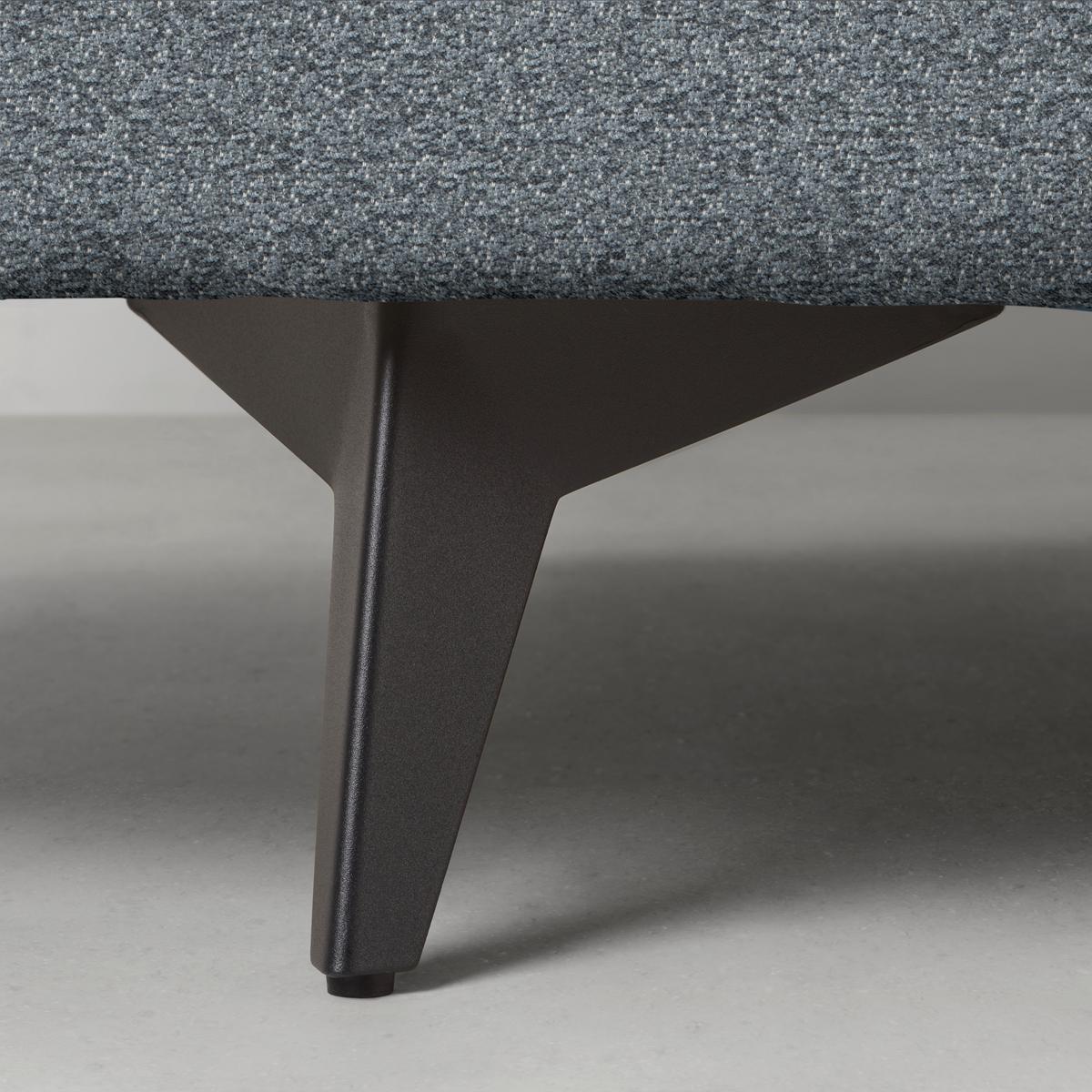 Rohová sedačka AXEL, levá, šedá tkanina - šedá/černá, Moderní, kov/textil (250/291cm) - Mömax