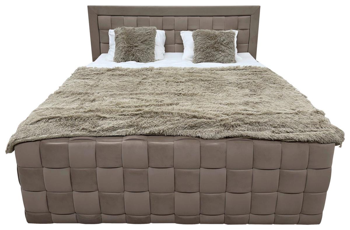 Boxspringbett Grenada Beige Lf: 140x200 cm - Beige, MODERN, Textil (140/200cm) - Livetastic