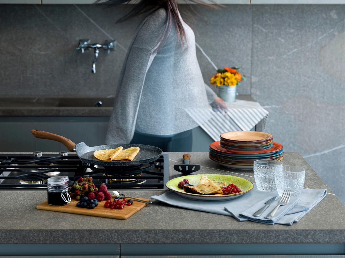 Tafelservice Keramik 6 Personen Geschirr Set - Türkis/Blau, MODERN, Keramik (39/35/41cm) - Tognana