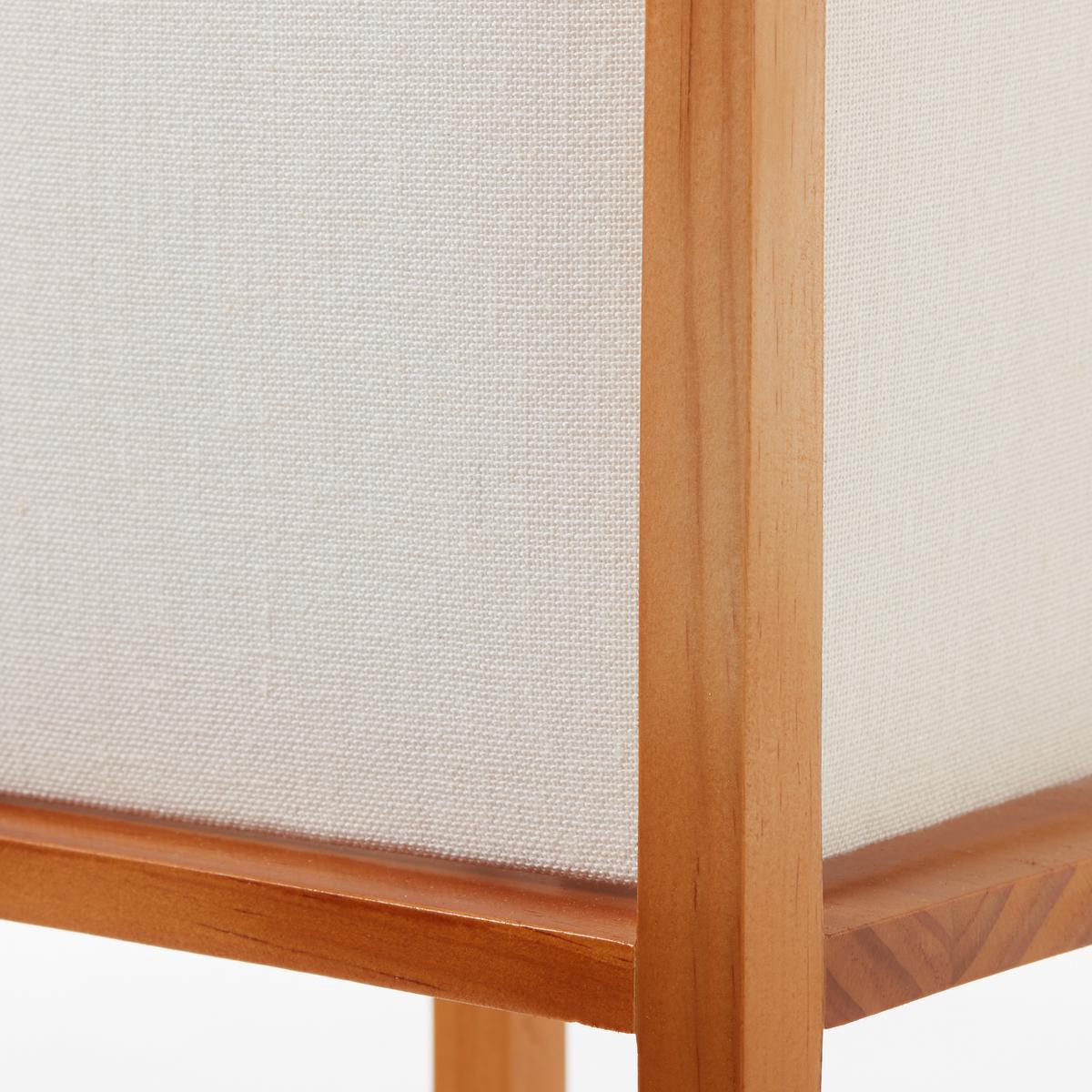 Stehlampe Holz Seaside Naturfarben/Weiß, Fußschalter - Naturfarben/Weiß, Natur, Holz/Textil (19/120/19cm) - Brilliant