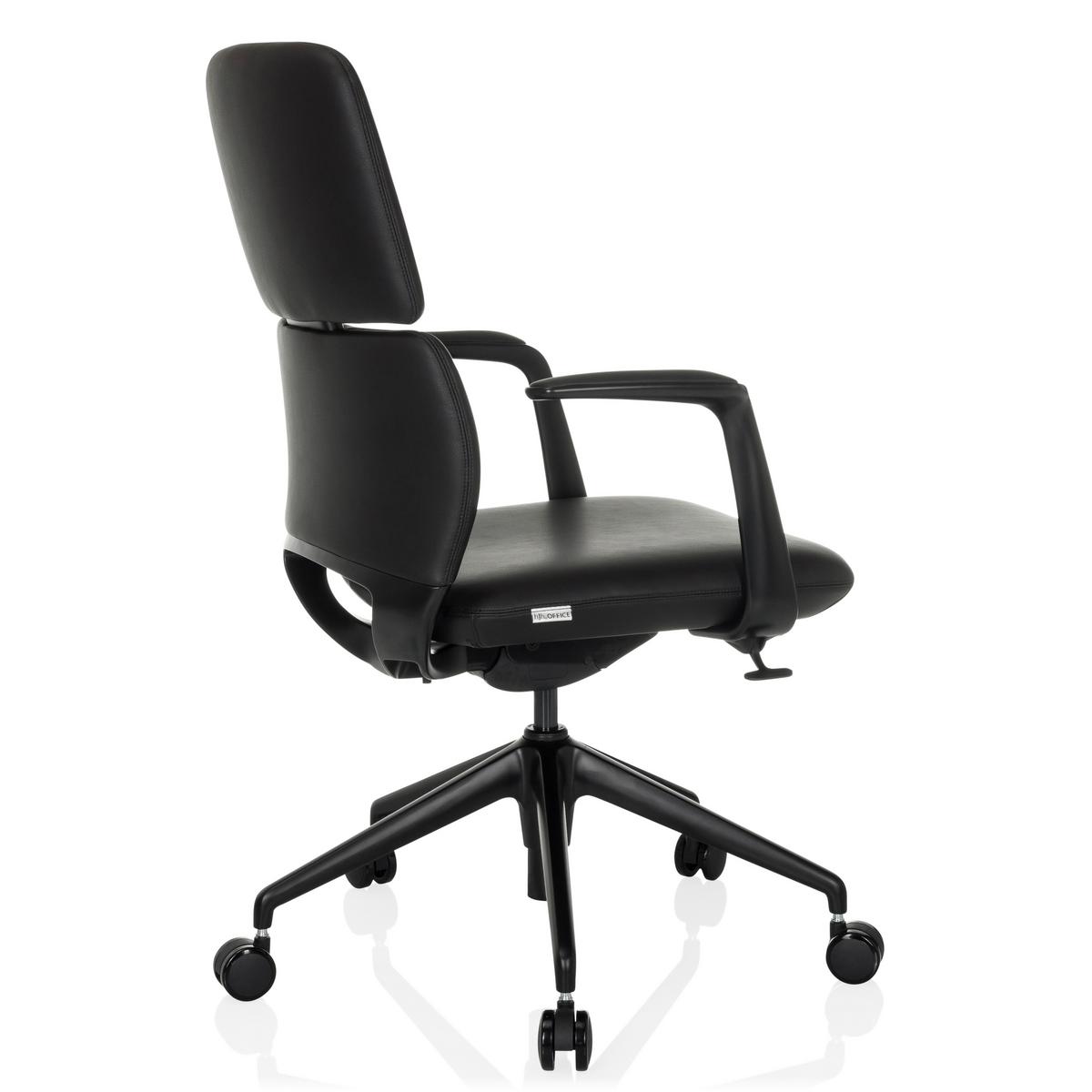 Drehstuhl Schwarz B: 62 cm - Schwarz, MODERN, Leder/Kunststoff (62/98-108/60cm) - MID.YOU