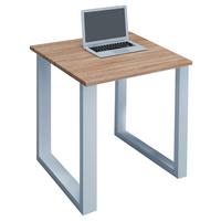 Íróasztal Lona - Sonoma tölgy/fehér, Modern, faalapú anyag/fém (80/50/76cm) - MID.YOU