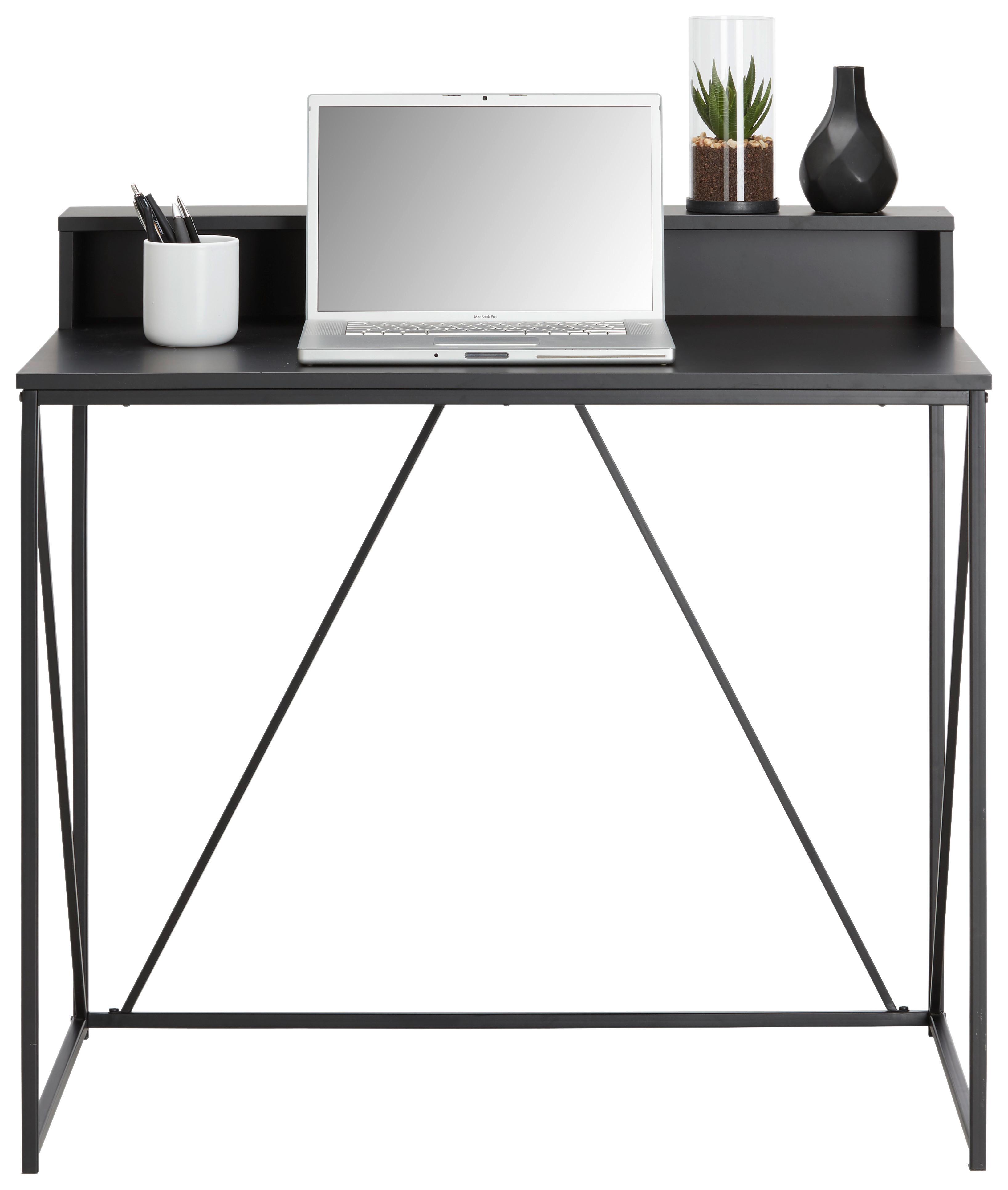 Psací Stůl Percy - černá, Moderní, kov/kompozitní dřevo (91/50/87cm) - Based