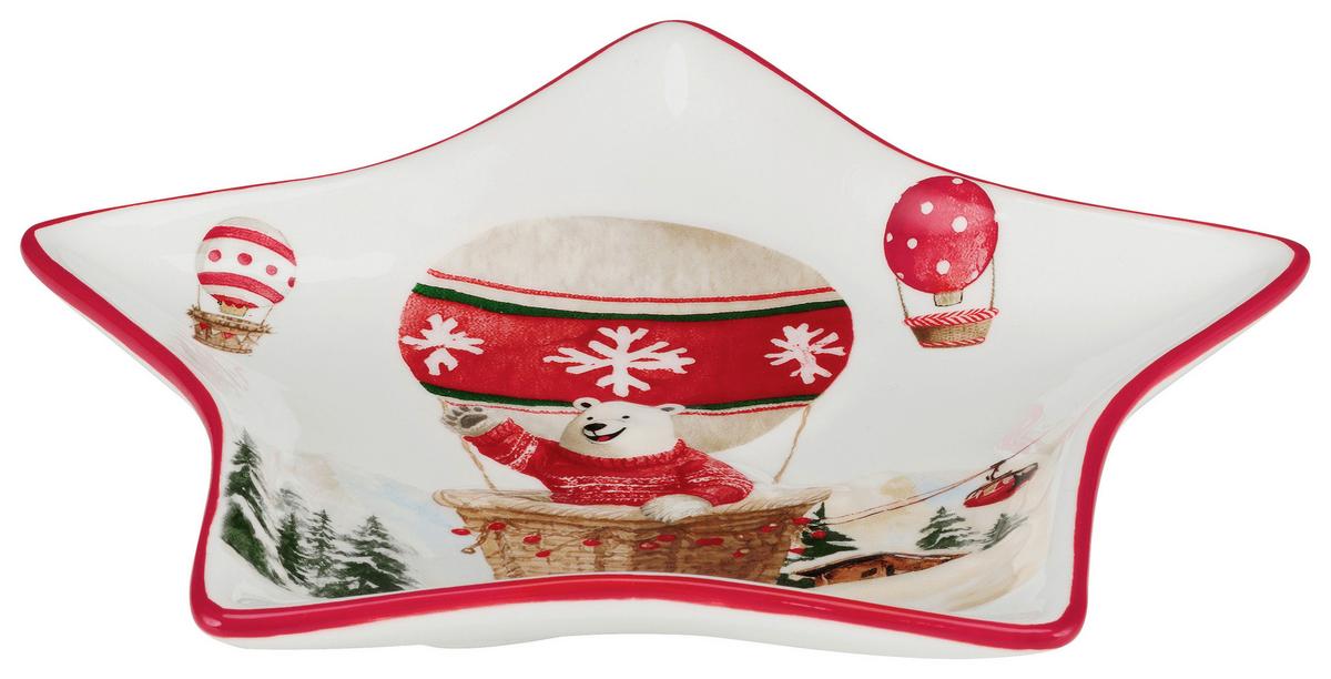 SERVIERPLATTE FINJA -PAZ- - Rot/Multicolor, Design, Keramik (20/19/2cm) - Luca Bessoni