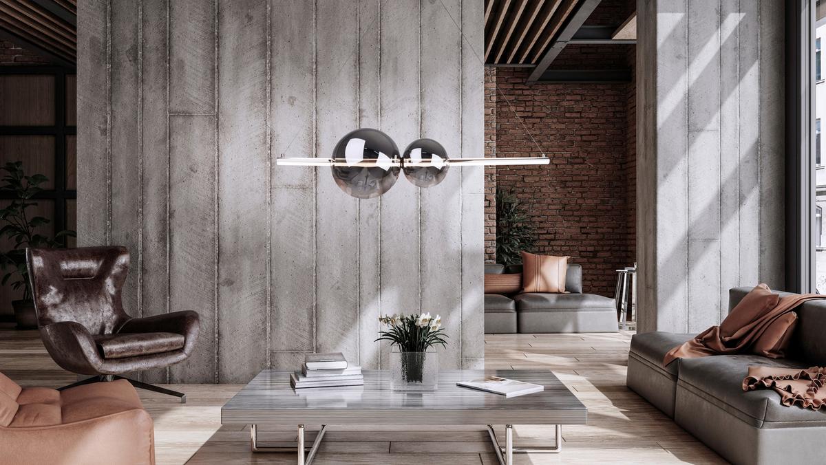 Led-pendelleuchte 6140542 Nova - Design, Glas/Metall (105,3/25/150cm) - Näve