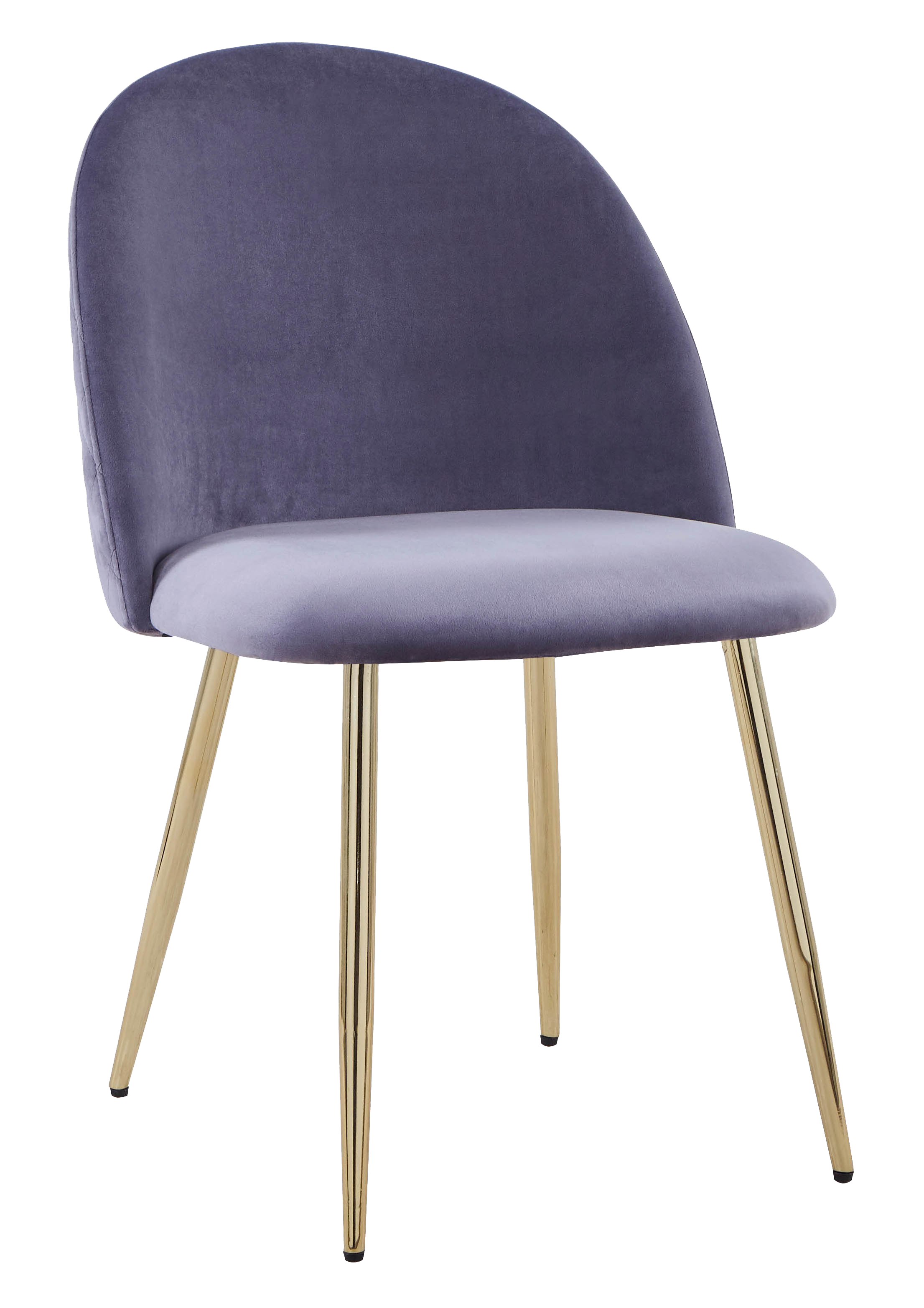 Polsterstuhl Artdeco Grau, Beine Gold - Goldfarben/Grau, MODERN, Textil/Metall (51/79/58cm) - MID.YOU