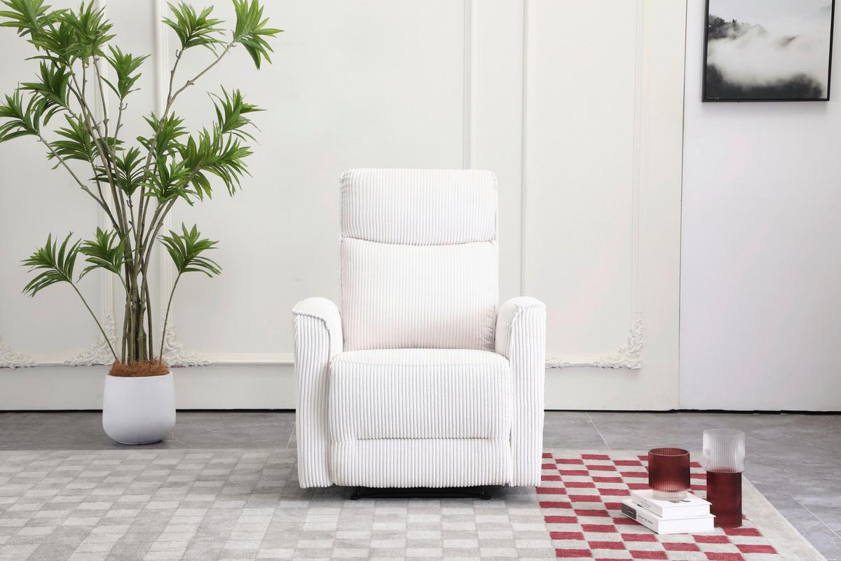 Fernsehsessel Leon Beige mit Relaxfunktion - Beige/Schwarz, Basics, Holz/Kunststoff (80/102/96cm) - Ondega