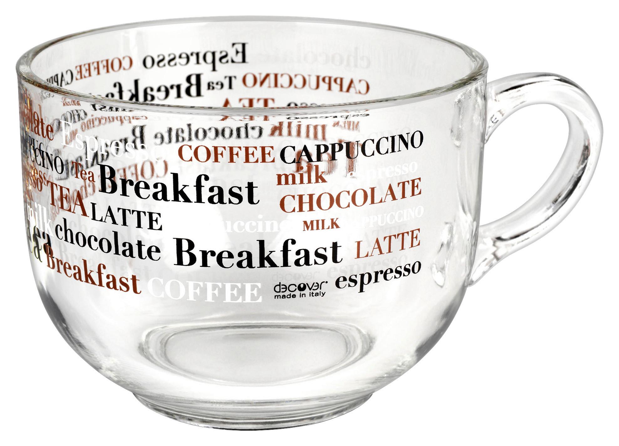 Kaffeetasse Kara - Transparent, LIFESTYLE, Glas (12/9cm) - Luca Bessoni