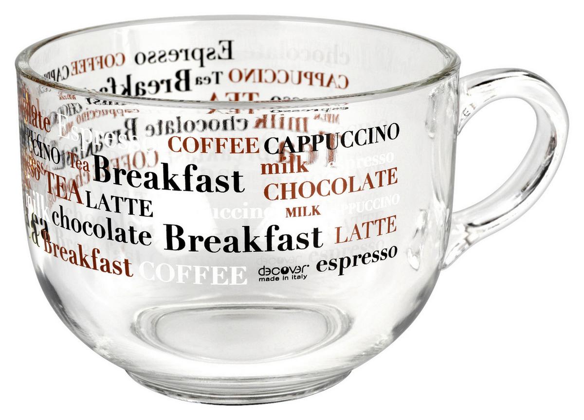 Kaffeetasse Kara - Transparent, LIFESTYLE, Glas (12/9cm) - Luca Bessoni