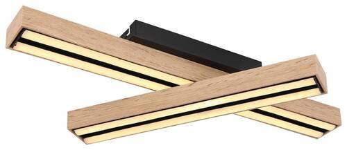 LED-Deckenleuchte Doro L: 51,5 cm Memory-Funktion - Opal/Schwarz, Basics, Kunststoff/Metall (51,5/36,5/11cm) - Globo