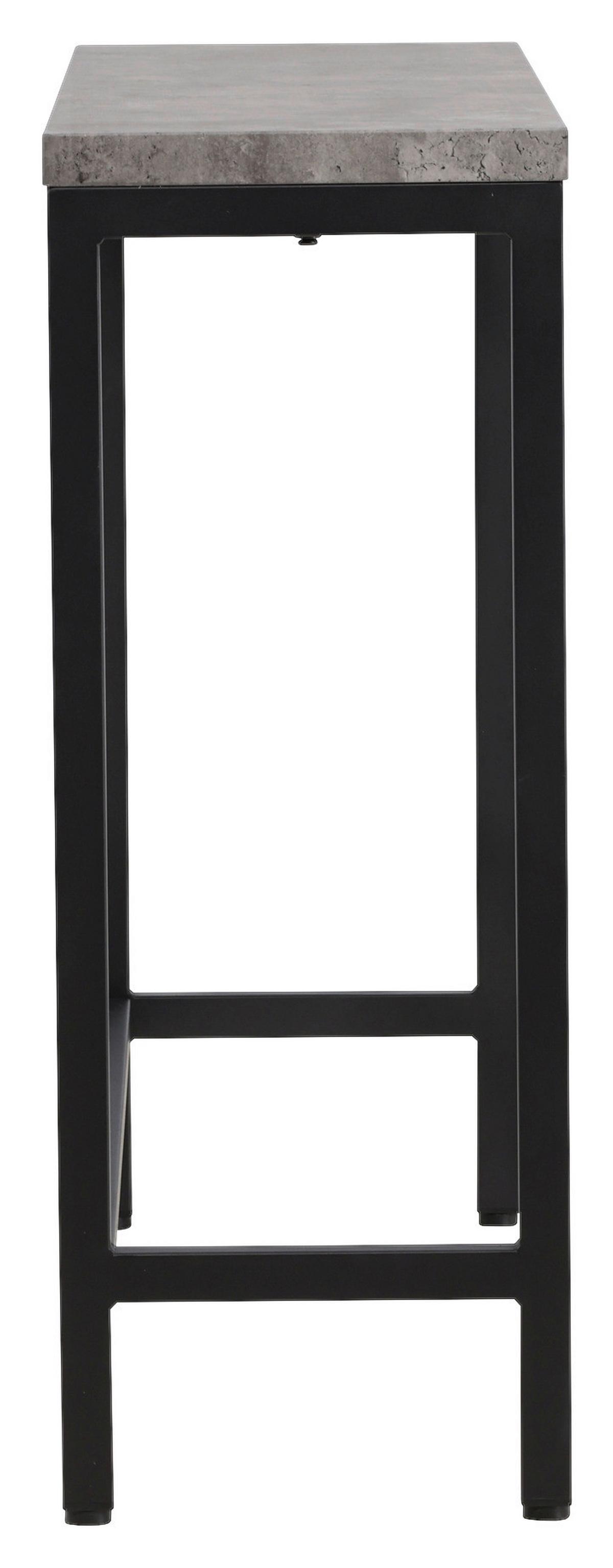 Beistelltisch Rise - Schwarz/Grau, Design, Holzwerkstoff/Metall (110/30/80cm) - Livetastic