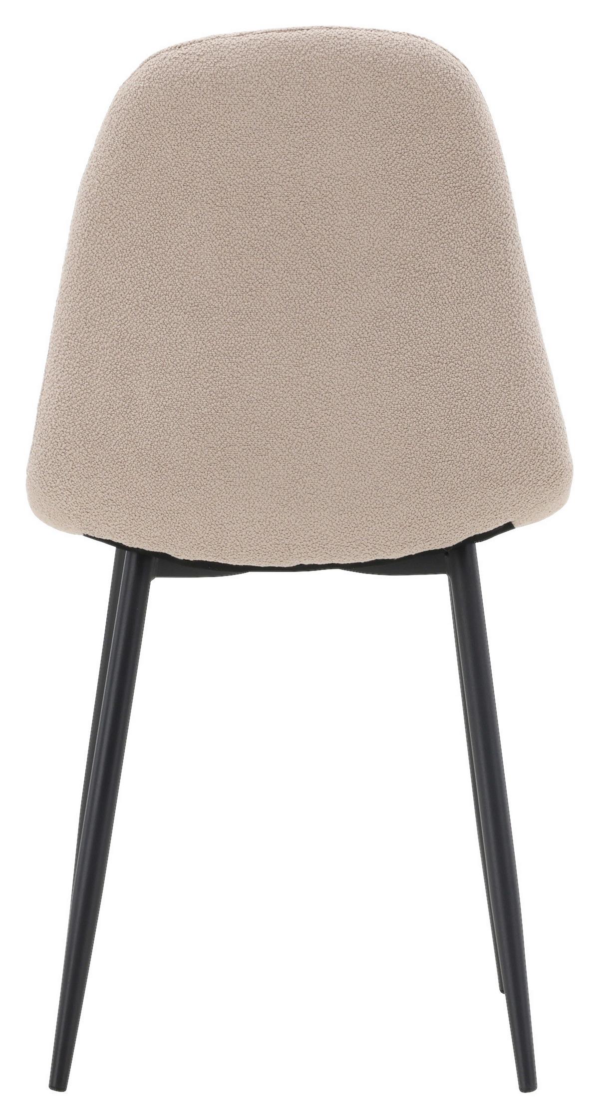 Stuhl-Set Polar - Beige/Schwarz, Design, Textil/Metall (45/90/52cm) - Livetastic