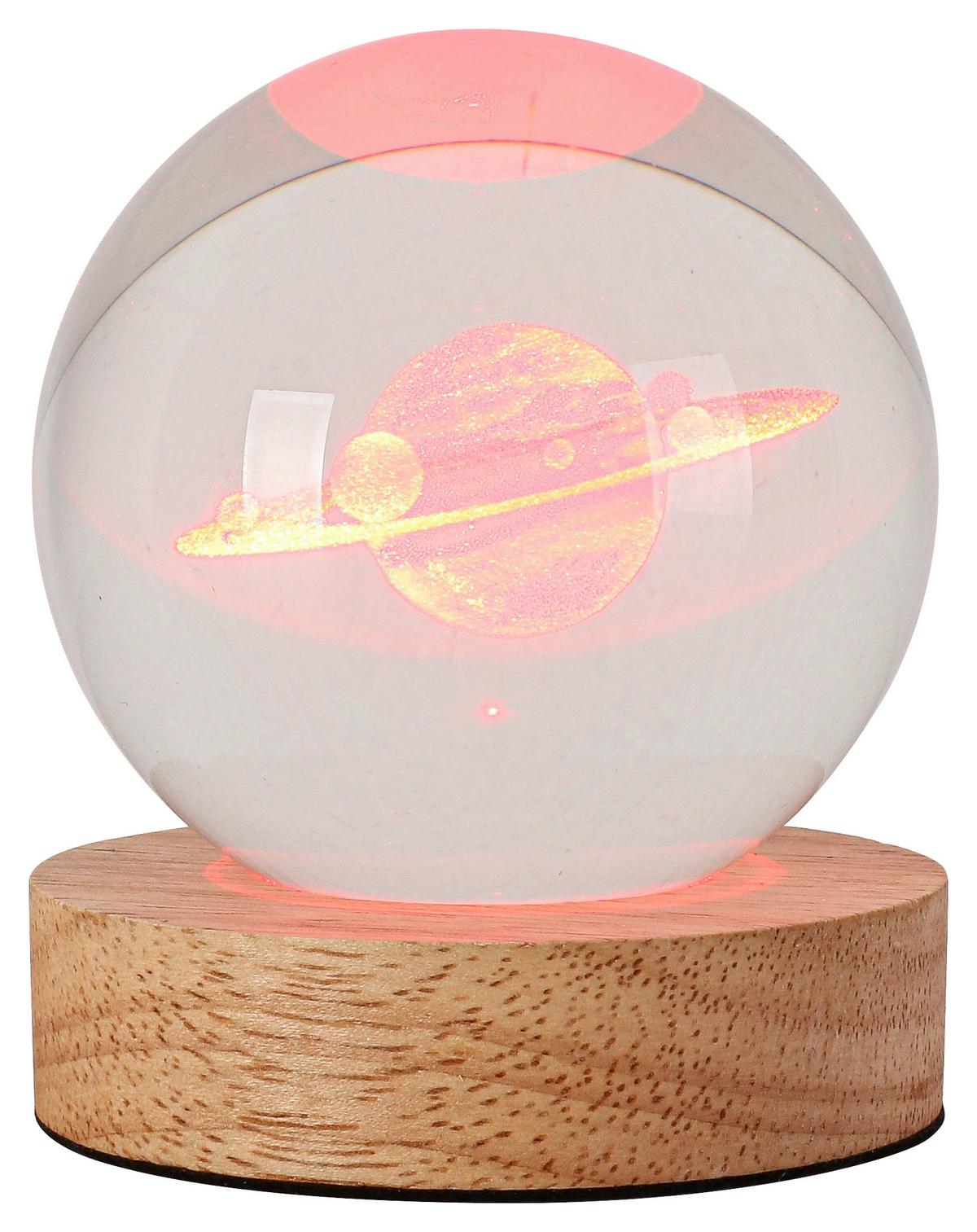 DEKORAČNÍ LED SVÍTIDLO MONI - průhledné/přírodní barvy, Romantický / Rustikální, kompozitní dřevo/plast (8/9,5cm) - Mömax