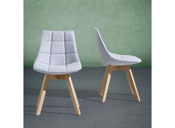 Stolička Cleo - svetlosivá/farby buku, Moderný, drevo/textil (48/80/42cm) - Mömax modern living Stolička Cleo - svetlosivá/farby buku, Moderný, drevo/textil (48/80/42cm) - Mömax modern living