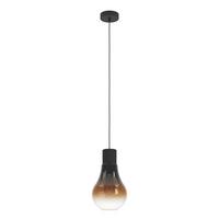 Hängeleuchte 43459_chasely - Schwarz/Braun, KONVENTIONELL, Glas/Metall (20/110cm) - Eglo