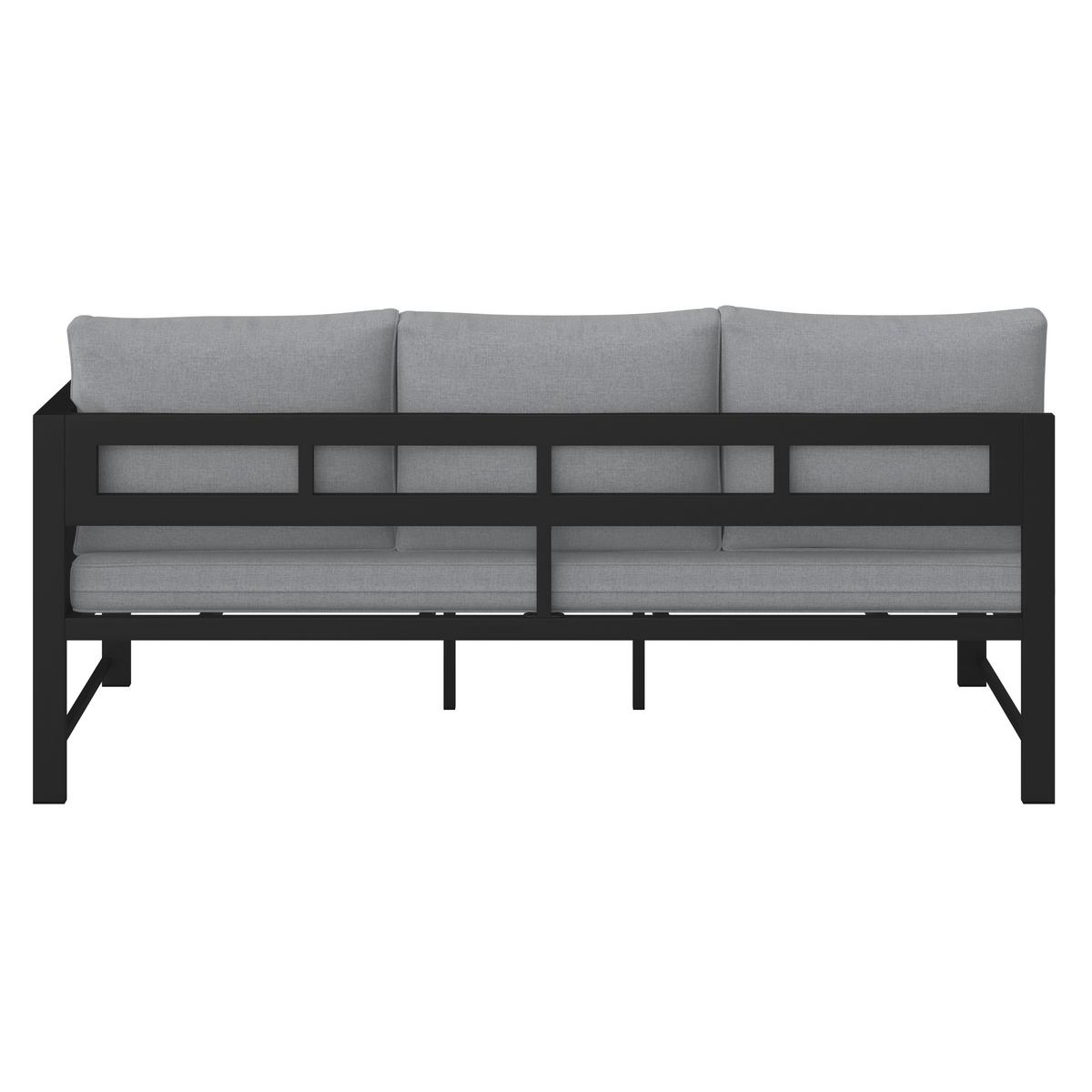 Záhradná sedacia súprava PERGOLINA - sivá/svetlosivá, Modern, kov/textil (194/245cm) - Bessagi Garden