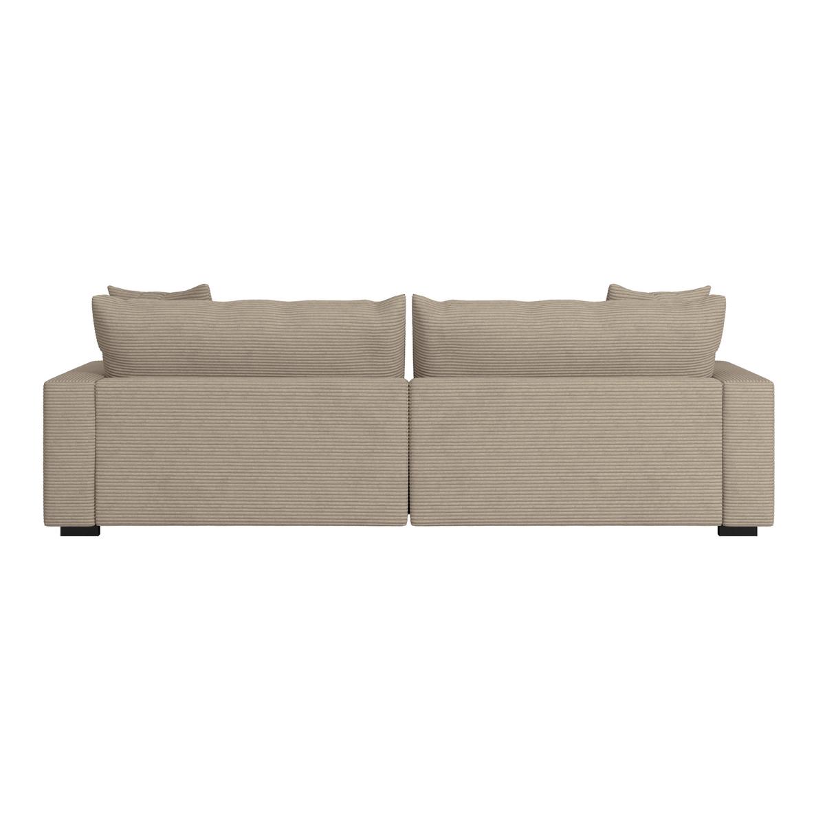 Megasofa Pelle-Megasofa - Taupe/Wengefarben, Trend, Textil (261/124cm) - Luca Bessoni