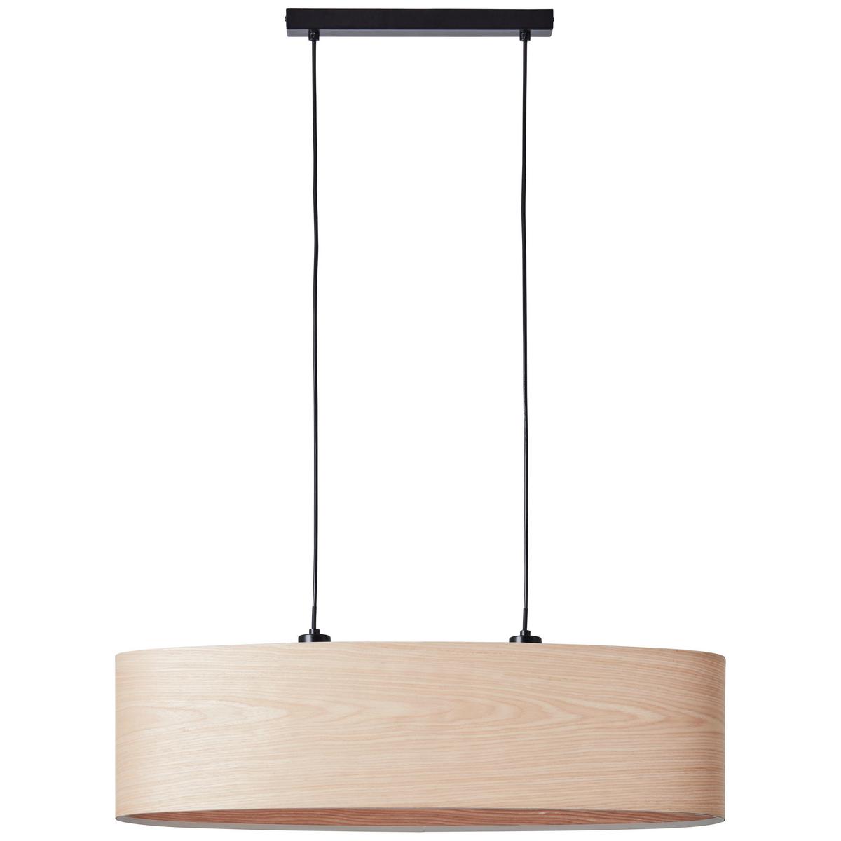 HÄNGELEUCHTE 99492/76 ROMM - Schwarz/Kieferfarben, Basics, Holz/Metall (78/22/120cm) - Brilliant