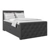Boxspringbett Elio Graphitfarben 140x200 cm H2 - Beige/Schwarz, ROMANTIK / LANDHAUS, Textil (140/200cm) - James Wood