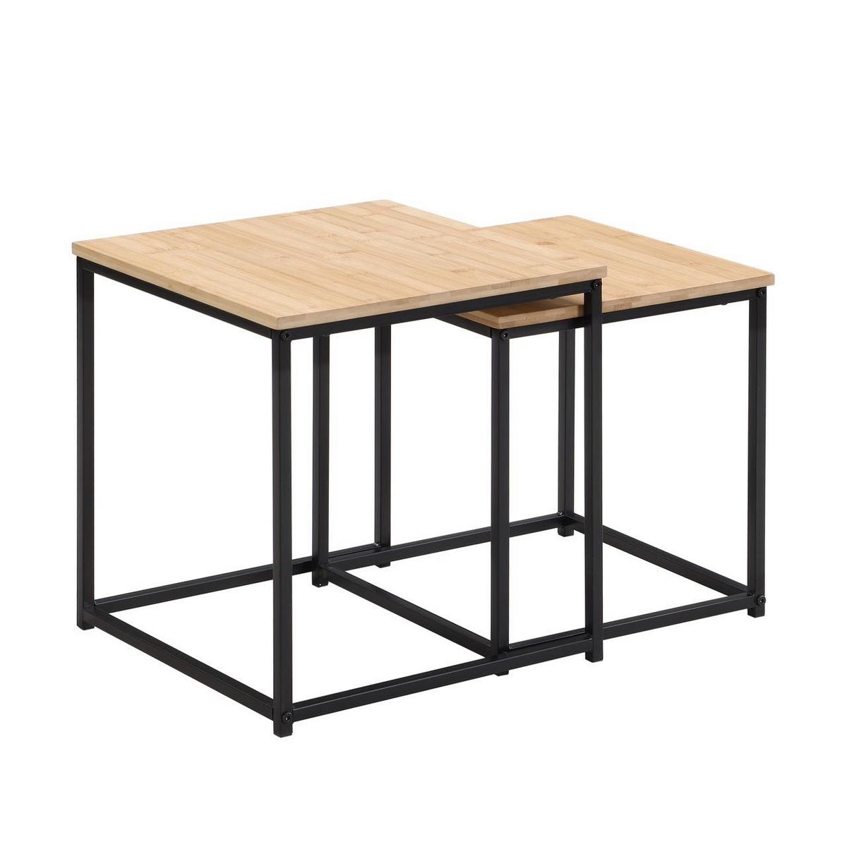 SADA STOLKŮ KOKO -EXKLUSIV- - černá/přírodní barvy, Lifestyle, kov/přírodní materiály (34/38/36/40/34/38cm) - Mömax
