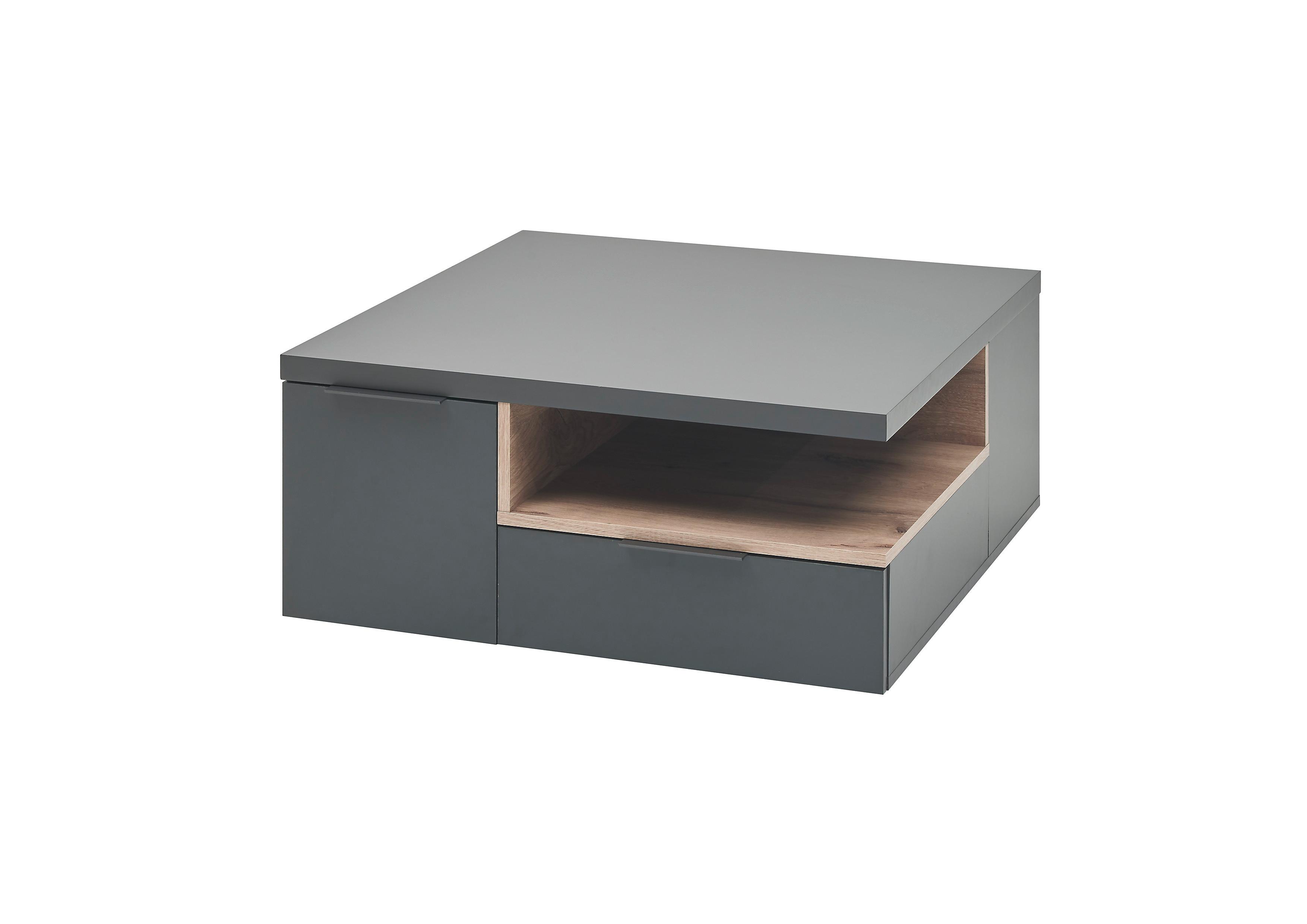 COUCHTISCH Enna Grau L: 80cm - Grau, Design, Holzwerkstoff (80/35/80cm) - MID.YOU