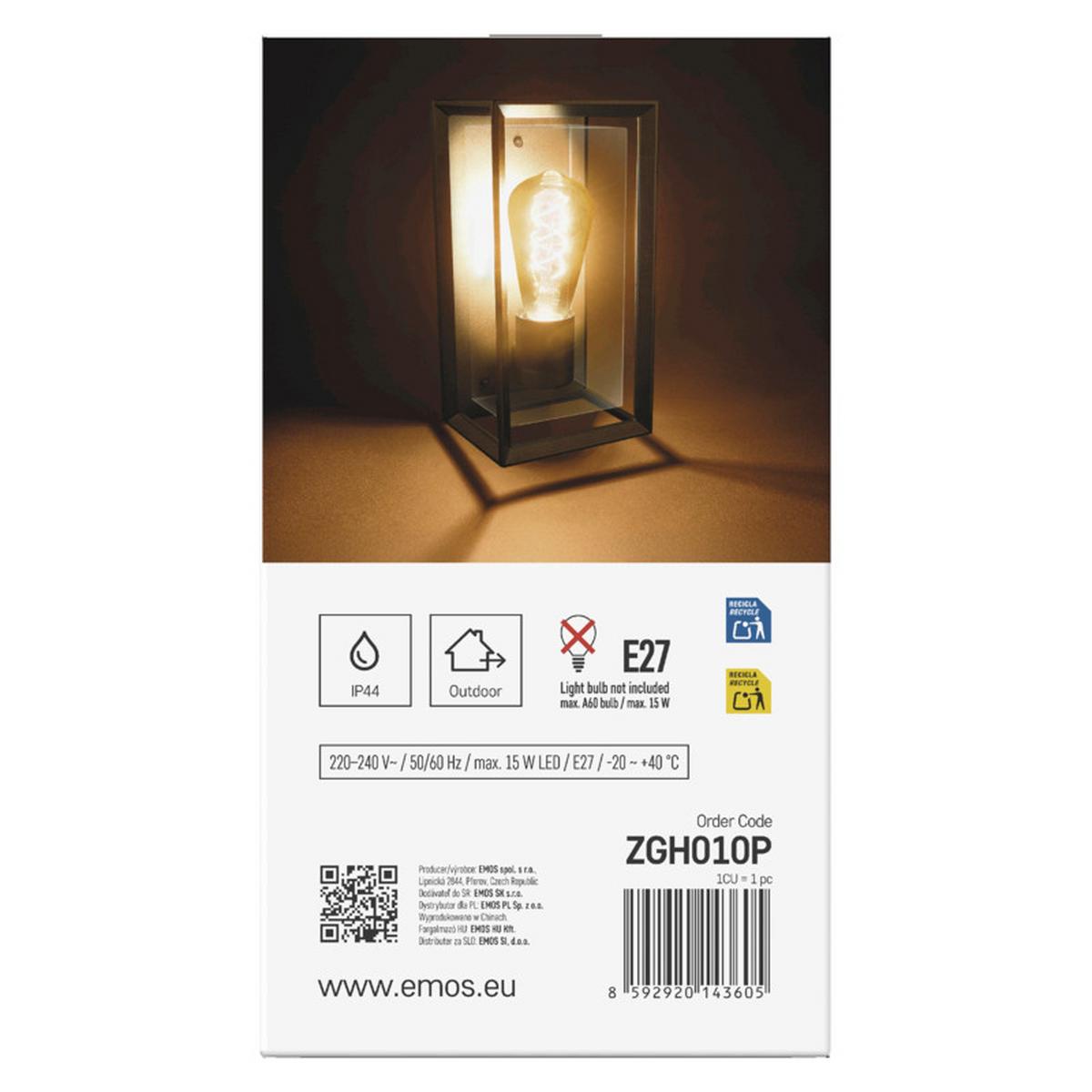 VONKAJŠIE LED SVIETIDLO MALVA - čierna, Modern, kov/plast