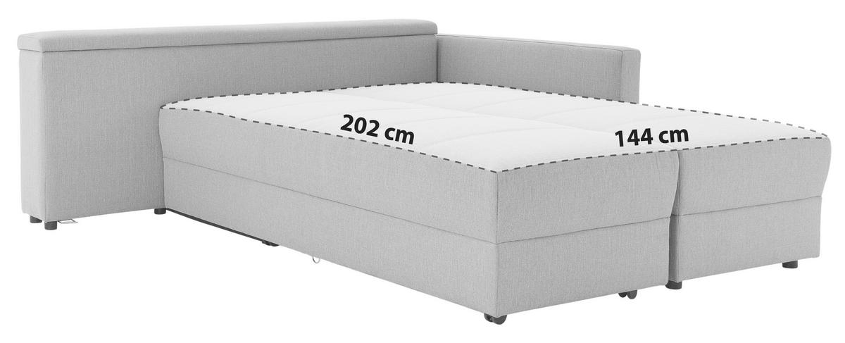 Ecksofa Looks Iii - Petrol/Schwarz, Design, Textil (229/287cm) - LOOKS by W.Joop