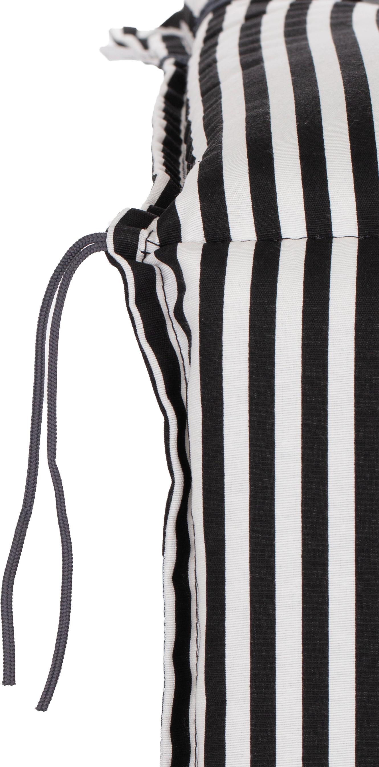 Auflage Für Liege Tupelo 191x58x8 Cm Schwarz / Weiß - Schwarz/Weiß, Basics, Textil (191/58/8cm)