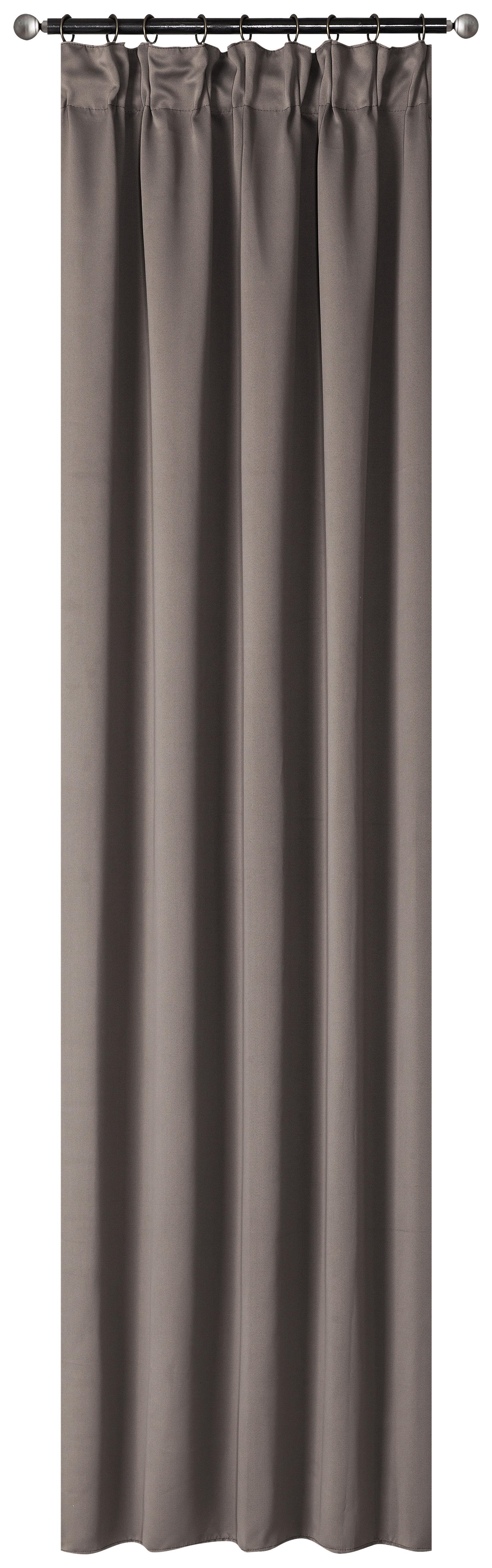 Vorhang Mit Band Simone 135x175 Cm Taupe - Taupe, ROMANTIK / LANDHAUS, Textil (135/175cm) - James Wood