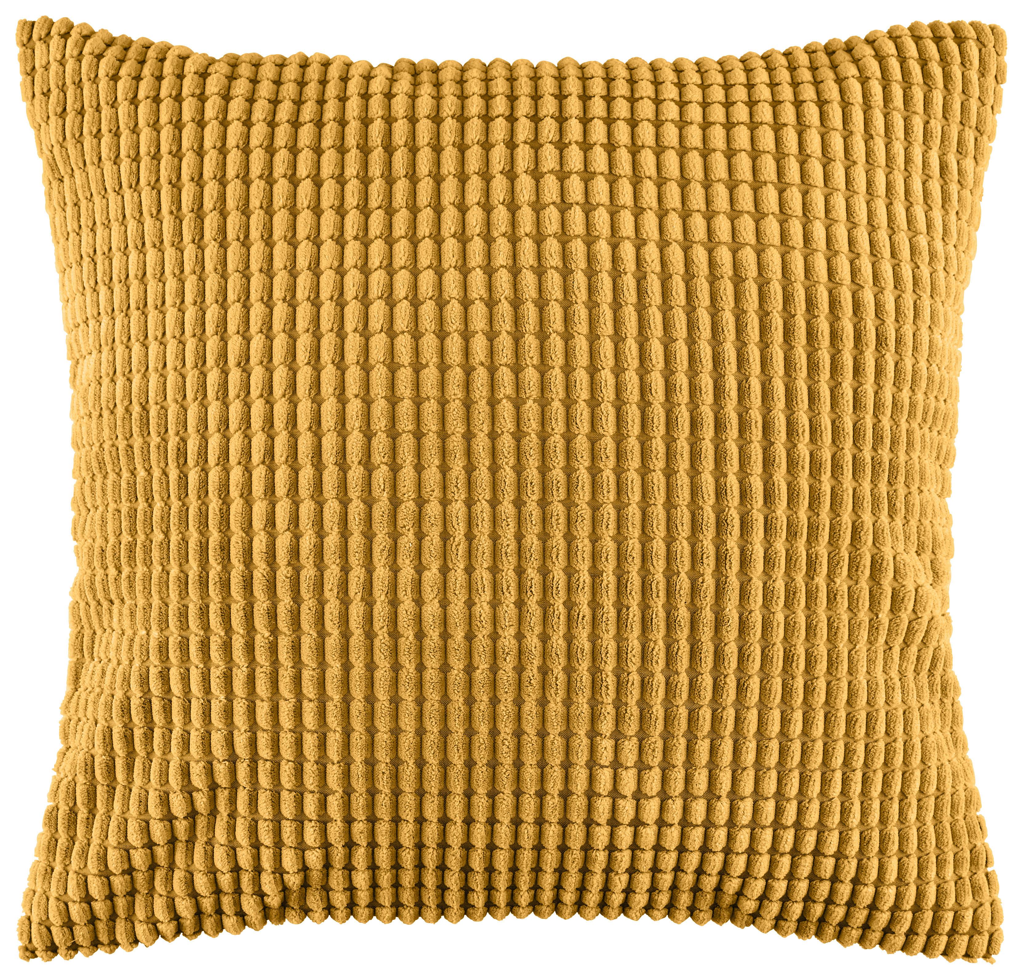 Díszpárna Halina Kb. 45/45cm - mustársárga, Modern, textil (45/45cm) - Luca Bessoni