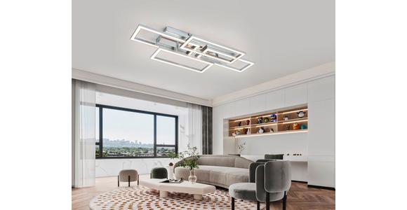LED-Deckenleuchte Niya - Chromfarben/Silberfarben, MODERN, Kunststoff/Metall (72/28,4/8cm) - Luca Bessoni