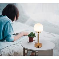 Led-tischleuchte 21033m - Messingfarben/Opal, KONVENTIONELL, Glas/Kunststoff (11,5/28,5cm) - Globo